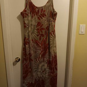 Beige Patterned Dress